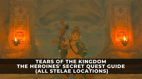 stelae gerudo|Zelda: Tears Of The Kingdom Heroines’ Secret Quest。